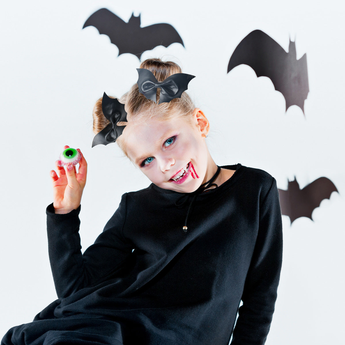 Wholesale Leather Batwing Kids Hair Clips